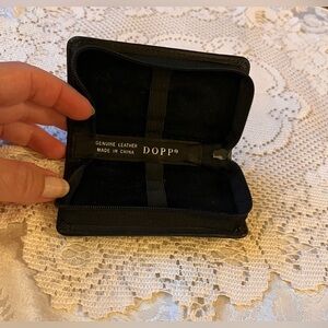 Dopp Black Leather mini case